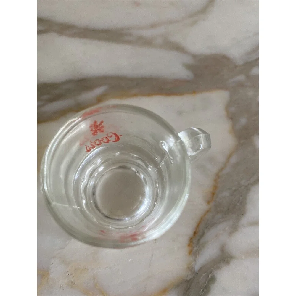 Coors Shot Glass Clear Mini Beer Stein Mug Red Logo Vintage Barware Collectible